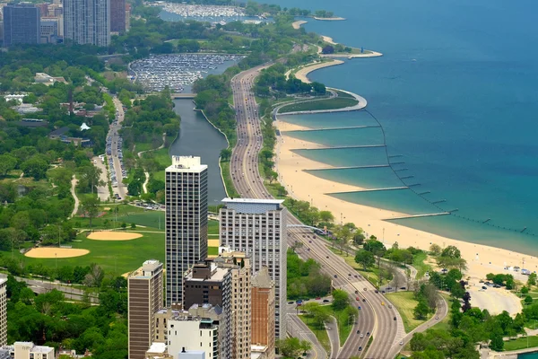 Chicago durante o dia de sol — Fotografia de Stock