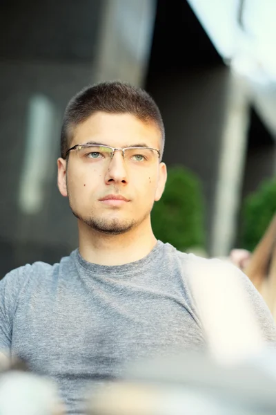 Young man in restaurant — Stock Photo, Image