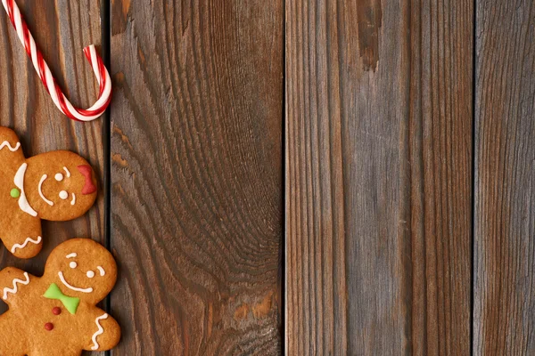 Galletas de jengibre y bastón de caramelo — Foto de Stock