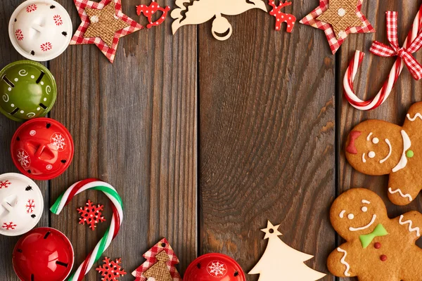 Frame of Christmas decorations — Stock Photo, Image