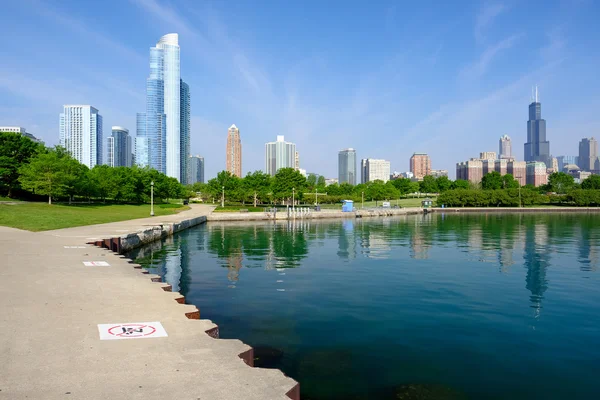 Chicago skyline reggel — Stock Fotó