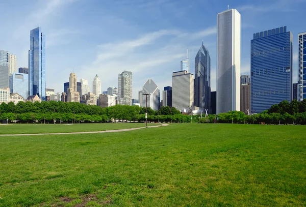 Chicago silhuett i morgon — Stockfoto