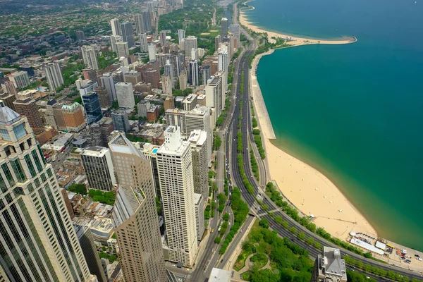 Chicago skyline vista aérea — Fotografia de Stock