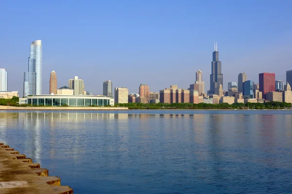 Chicago skyline in morning — Stock Photo, Image