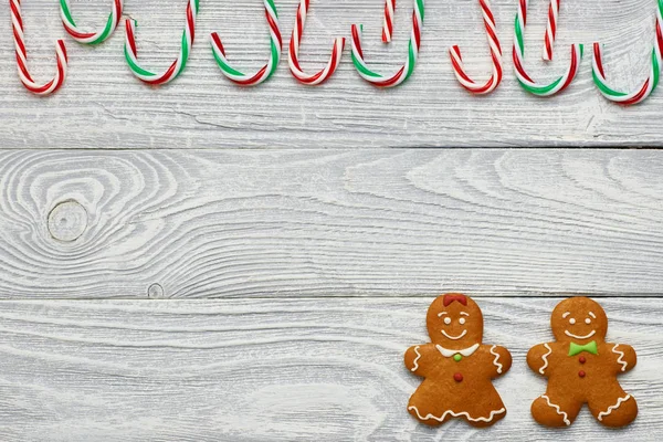 Χριστουγεννιάτικα μπισκότα και καραμέλες candy — Φωτογραφία Αρχείου