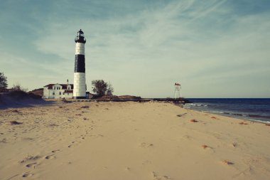 büyük bir sable noktası deniz feneri