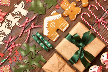 Noel ev yapımı dekorasyon düz yatıyordu 