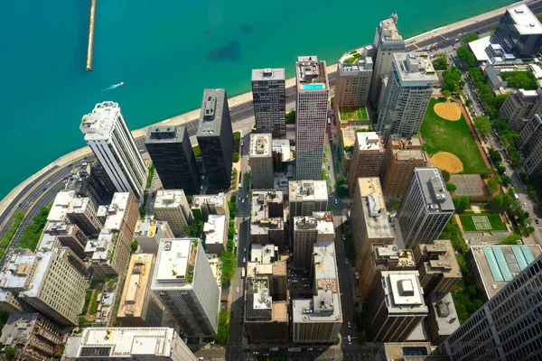 Chicago panorama z lotu ptaka — Zdjęcie stockowe