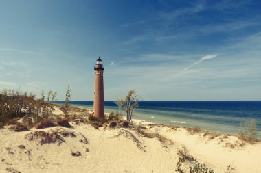 küçük bir sable noktası deniz feneri