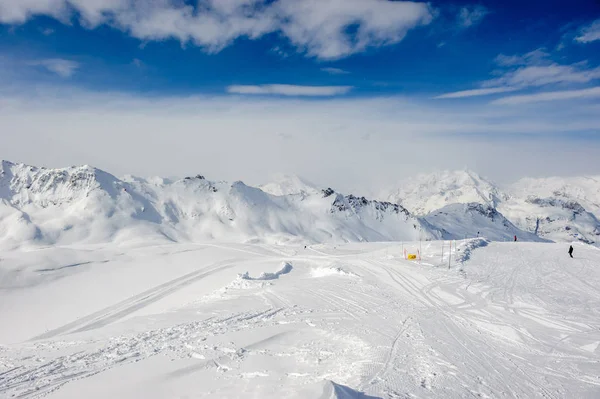 Alp kış dağ manzarası