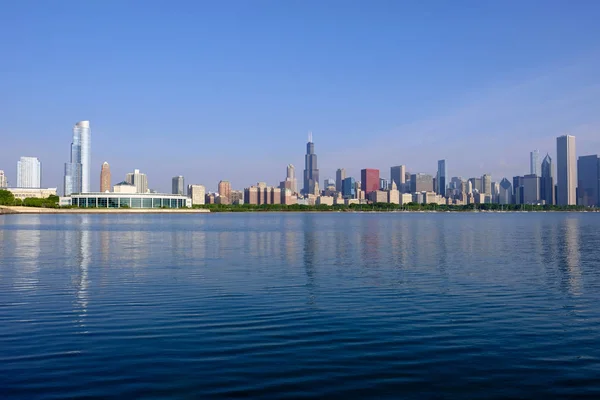 Chicago Skyline reggel. — Stock Fotó