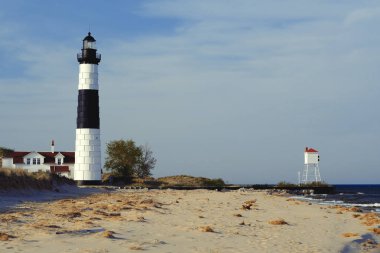 büyük bir sable noktası deniz feneri