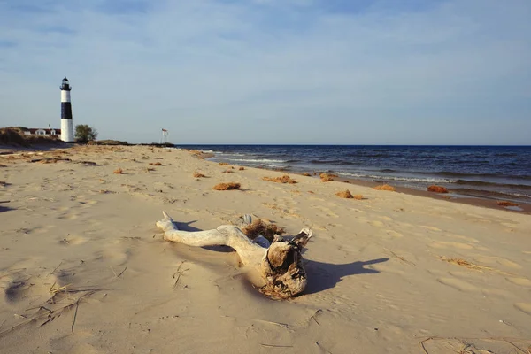 Duży punkt sable latarnia morska — Zdjęcie stockowe