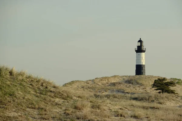 Duży punkt sable latarnia morska — Zdjęcie stockowe