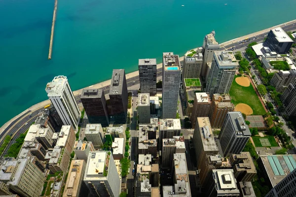 Vista aerea skyline Chicago — Foto Stock