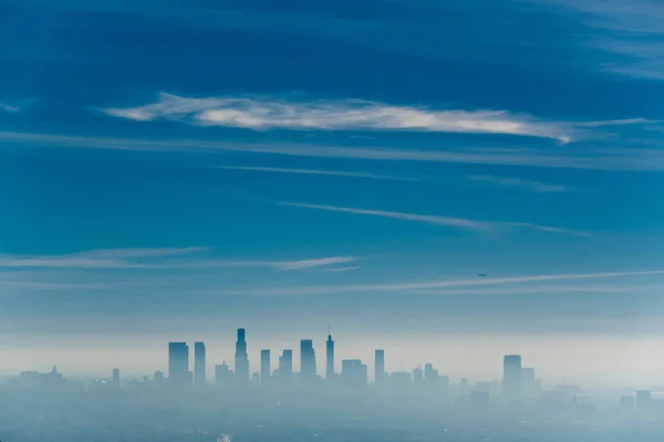 Los Angeles horizonte enevoado — Fotografia de Stock