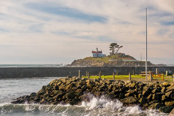 Ponto de bateria farol — Fotografia de Stock