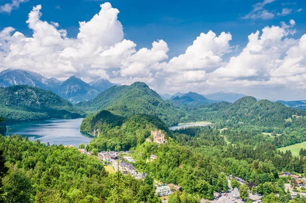 Landschaft mit Schloss in Deutschland — Stockfoto