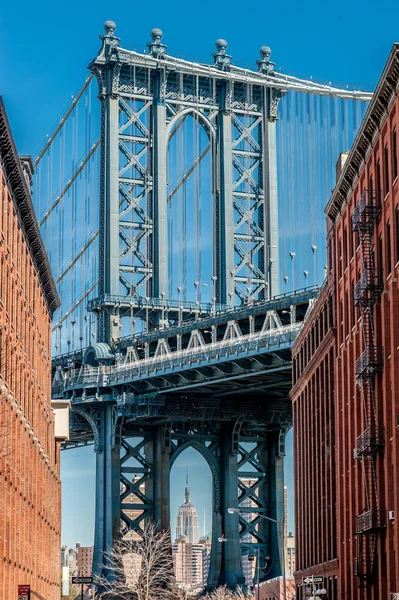 Manhattan Bridge uygulamasında yeni Yourk — Stok fotoğraf