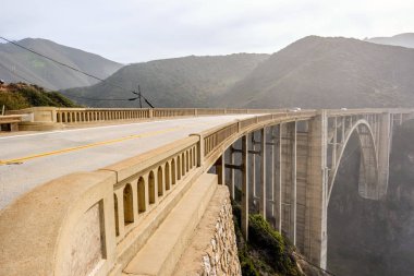 Bridge on Highway 1 in California clipart
