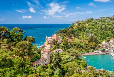 ligurian kıyısında Portofino Köyü 