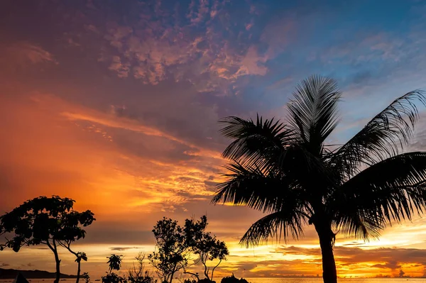 Гарний захід сонця в Боракай beach — стокове фото
