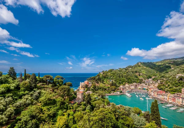 Desa Portofino di pesisir Liguria — Stok Foto