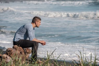 Adam ABD Pasifik Sahil Beach 