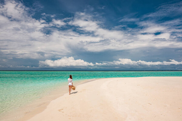 Woman  on tropical beach