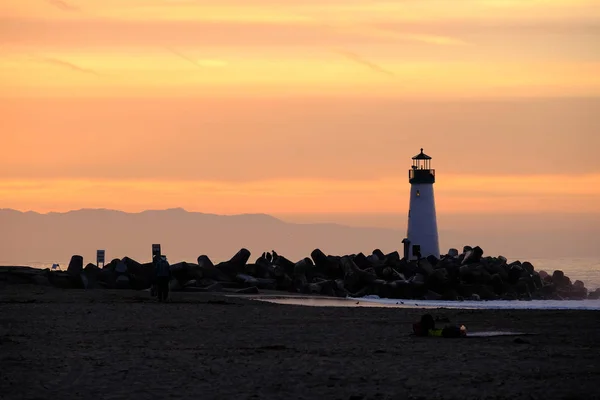 Santa Cruz Breakwater Lighthouse — Stock Photo, Image