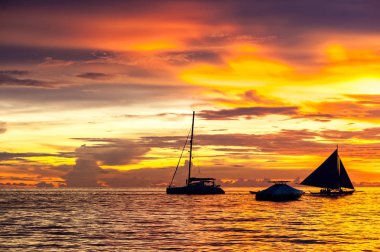 günbatımı Boracay Beach 