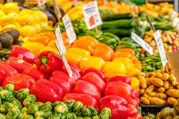 Frisches Bio-Obst und -Gemüse — Stockfoto