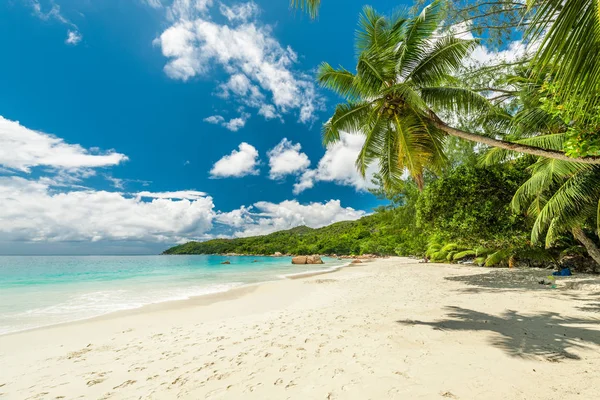 Vacker strand på Seychellerna — Stockfoto