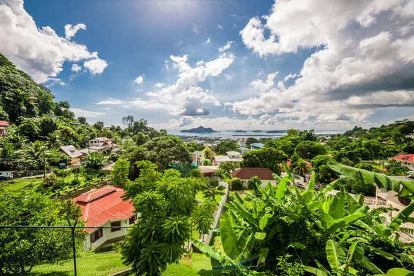 Overlook of Seychelles capital Victoria — Stock Photo, Image