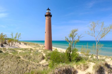 Küçük Sable noktası Lighthouse dunes içinde
