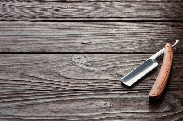 Peluquería Vintage herramienta de afeitar recta —  Fotos de Stock