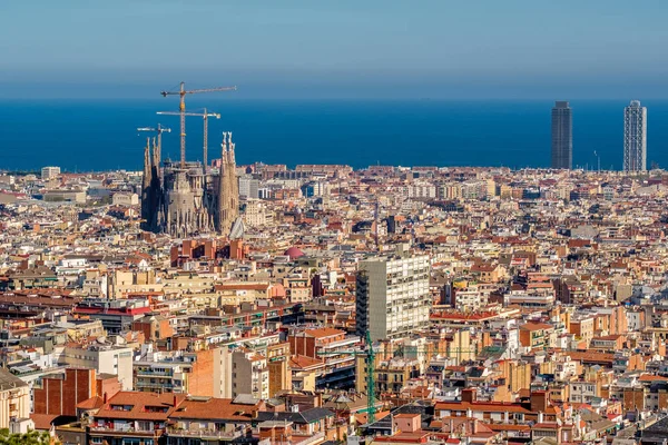 Overlook panoráma města Barcelona — Stock fotografie