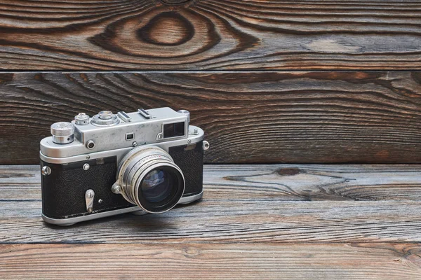 Vintage old retro 35mm rangefinder camera — Stock Photo, Image