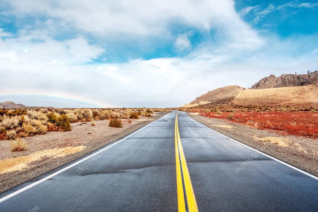 Open highway in California