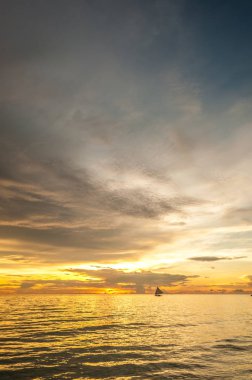 Boracay Beach güzel gün batımı