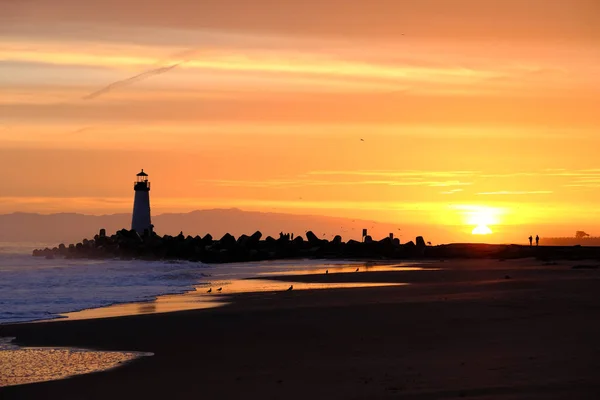 Santa Cruz Breakwater Light — Stockfoto