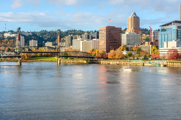 Portland city skyline at autumn