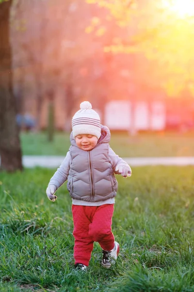 Toddler boy in vest jacket — Stock Photo, Image