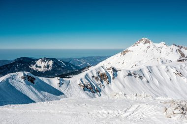 Caucasus ridge covered with snow clipart