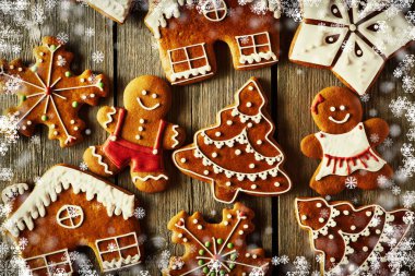 Christmas gingerbread cookies clipart