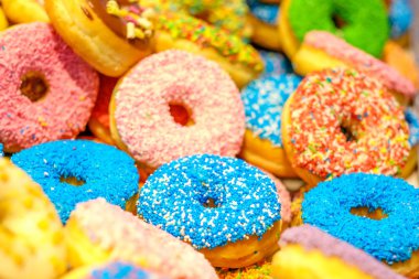 Çeşitli dekore edilmiş çörek