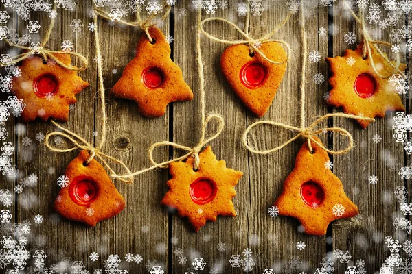 Lebkuchen zu Weihnachten — Stockfoto