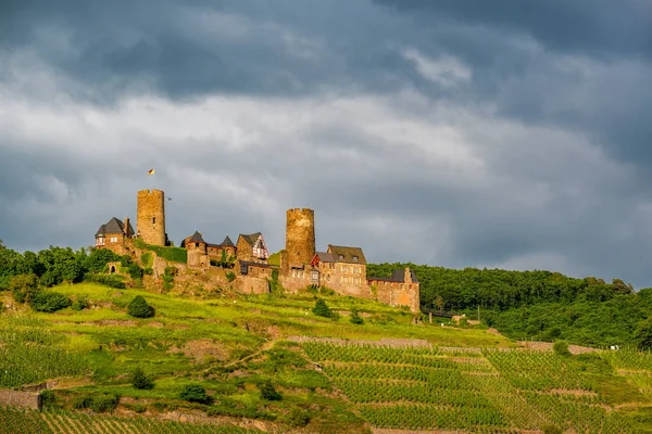 Thurant Kalesi ve üzüm bağları Almanya. 