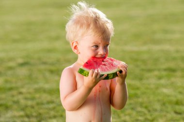 karpuz yeme erkek bebek