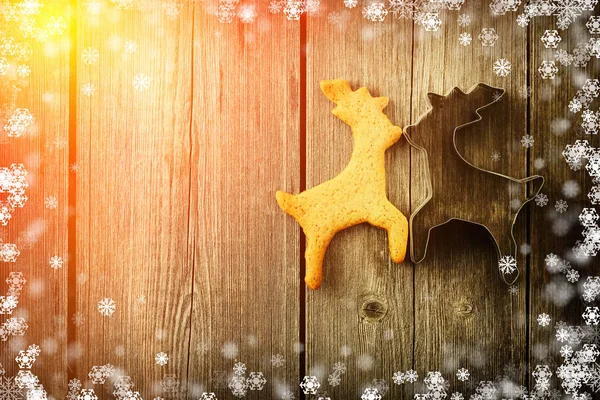 Weihnachten hausgemachte Lebkuchen Hirsch — Stockfoto